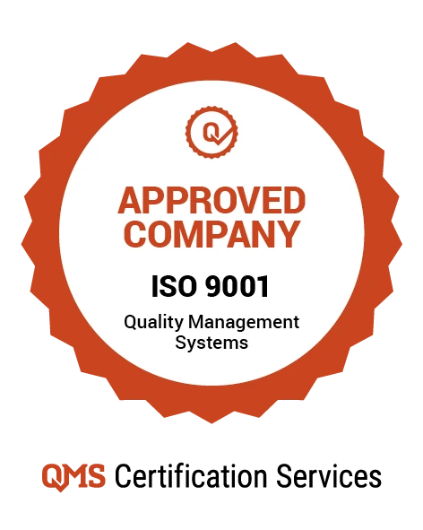 Selo ISO 9001: empresa aprovada em Sistema de Gestão da Qualidade, QMS Certification Services